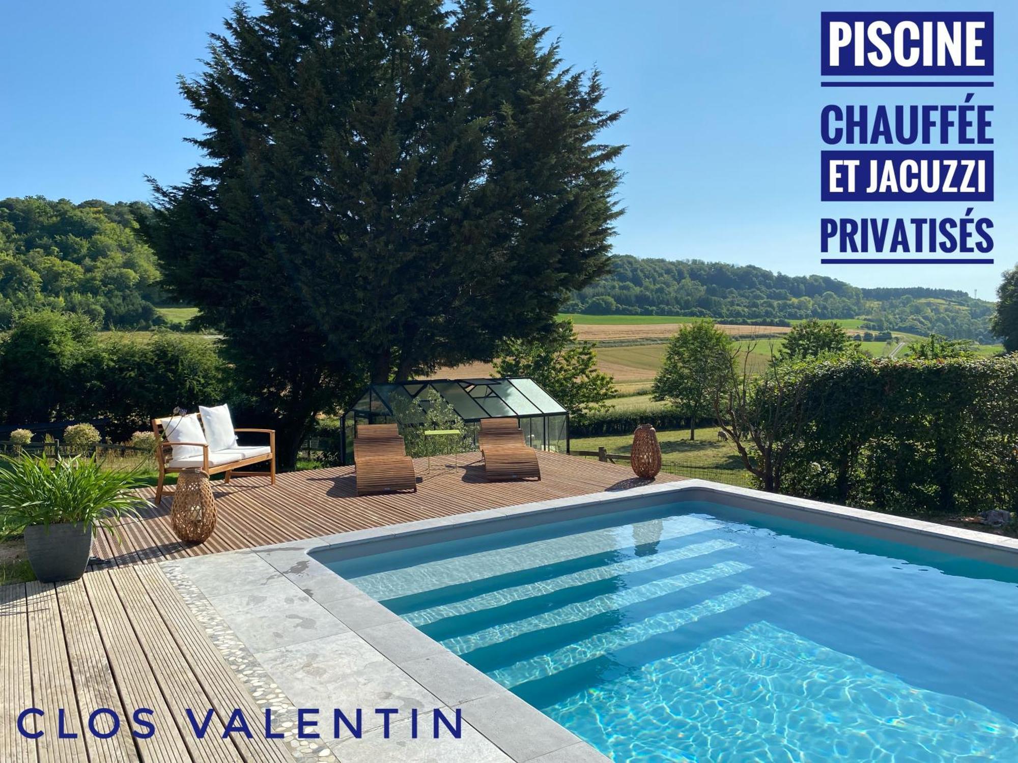 Gite Piscine Jacuzzi Privatises Clos Valentin Freulleville Phòng bức ảnh